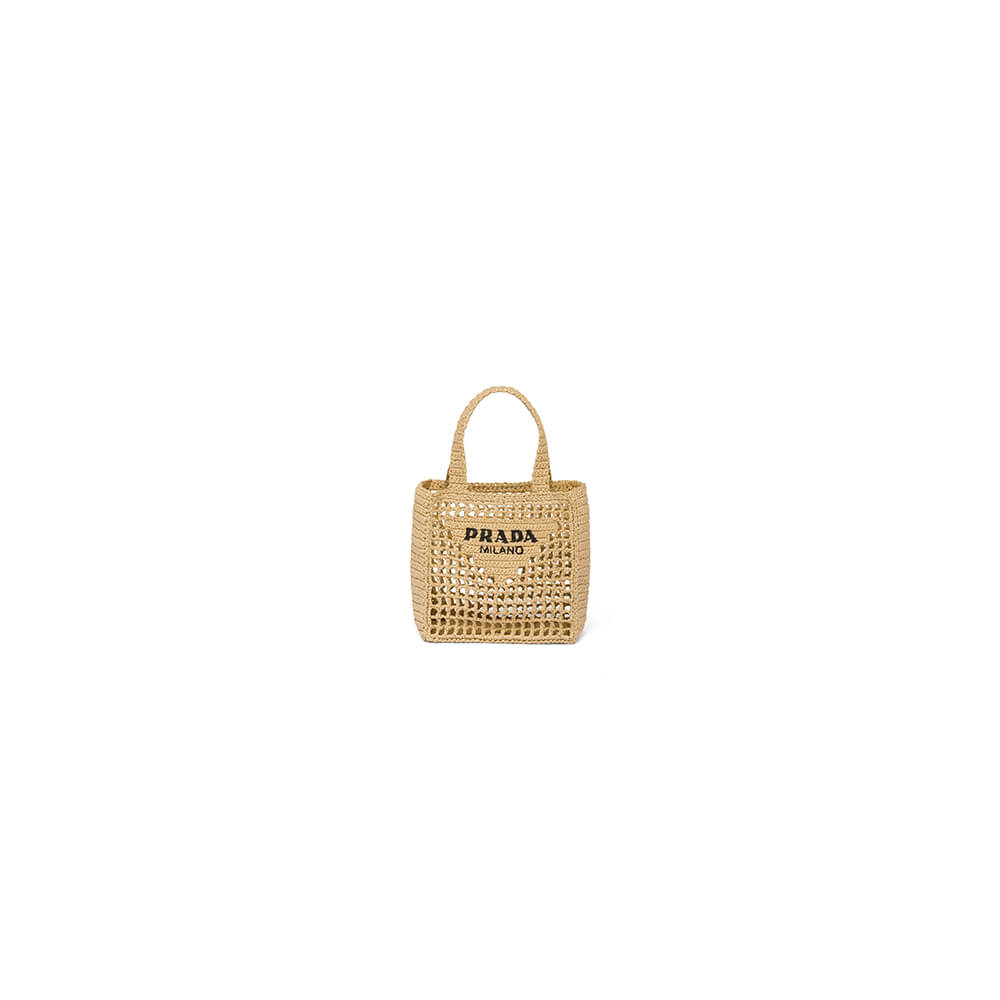 Pra*a raffia mini tote bag