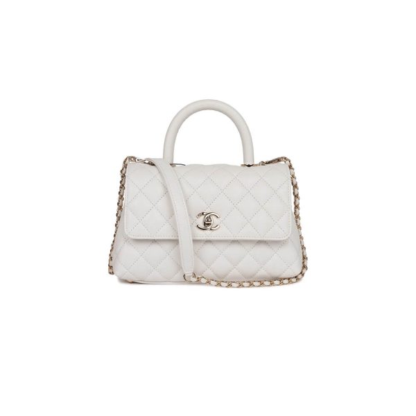 Ch*el coco handle bag small