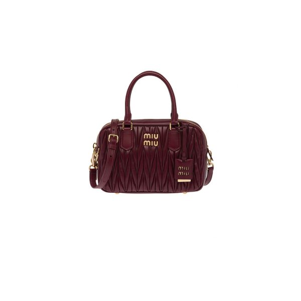 Matelasse nappa leather top-handle bag