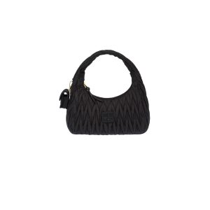 Miu Wander matelasse regenerated nylon hobo bag