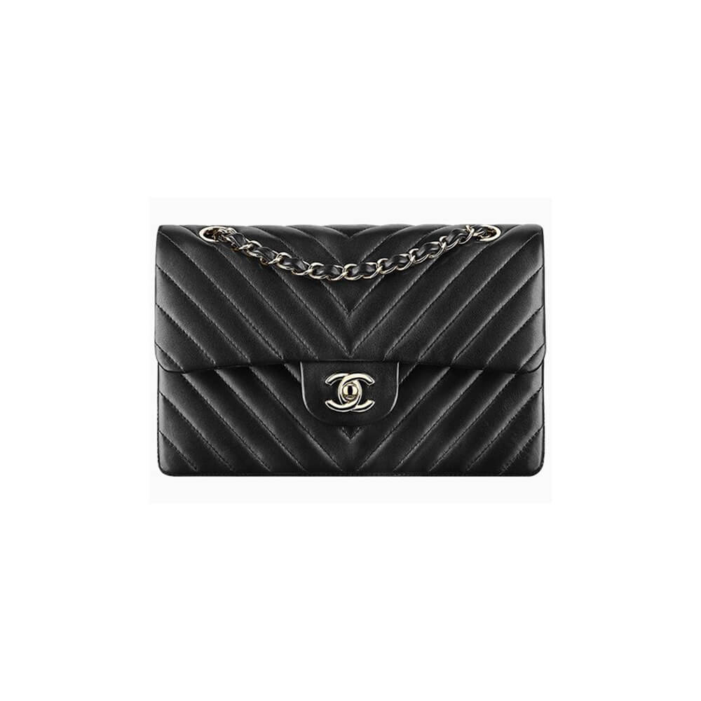 Ch*el classic chevron medium flap
