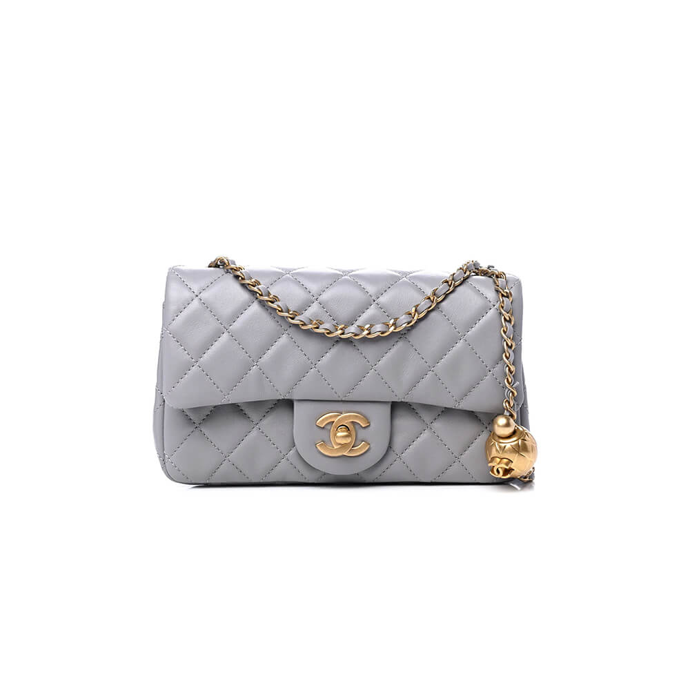 Ch*el pearl crush mini rectangular flap