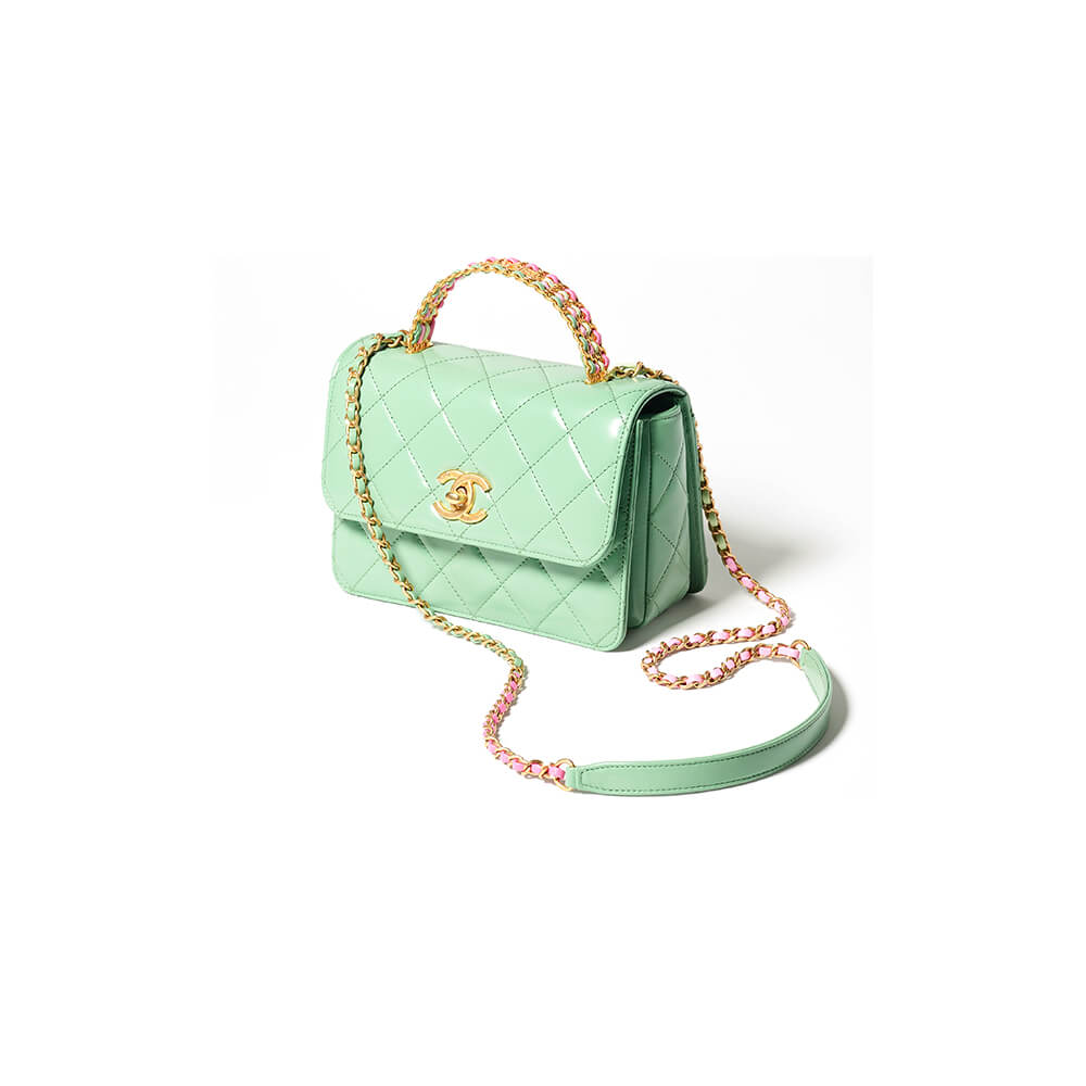 MINI FLAP BAG WITH TOP HANDLE