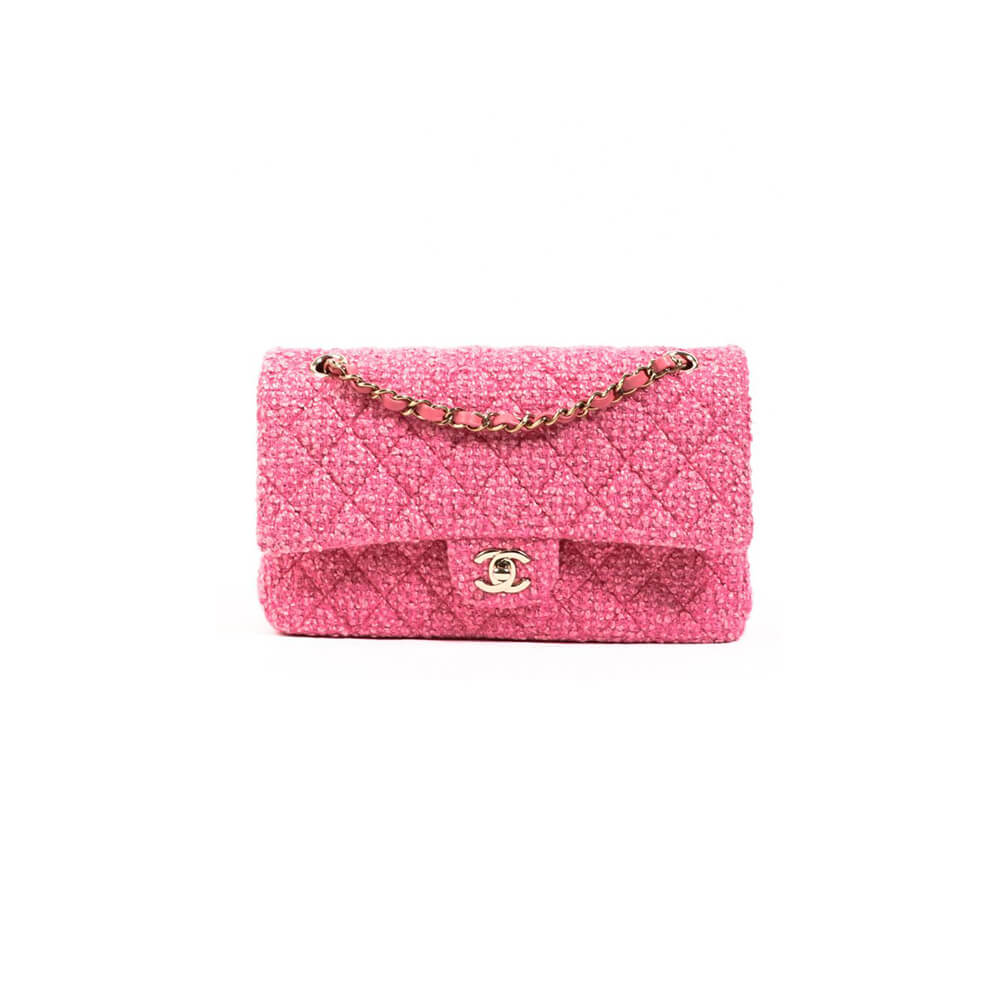 Ch*el tweed medium classic flap bag