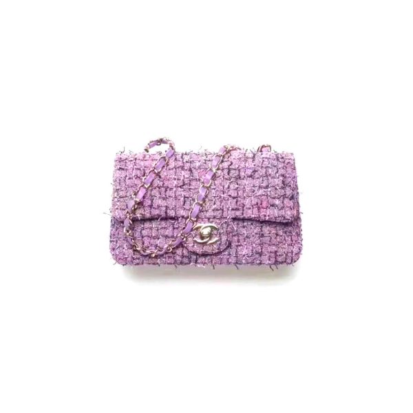 Ch*el tweed medium classic flap bag