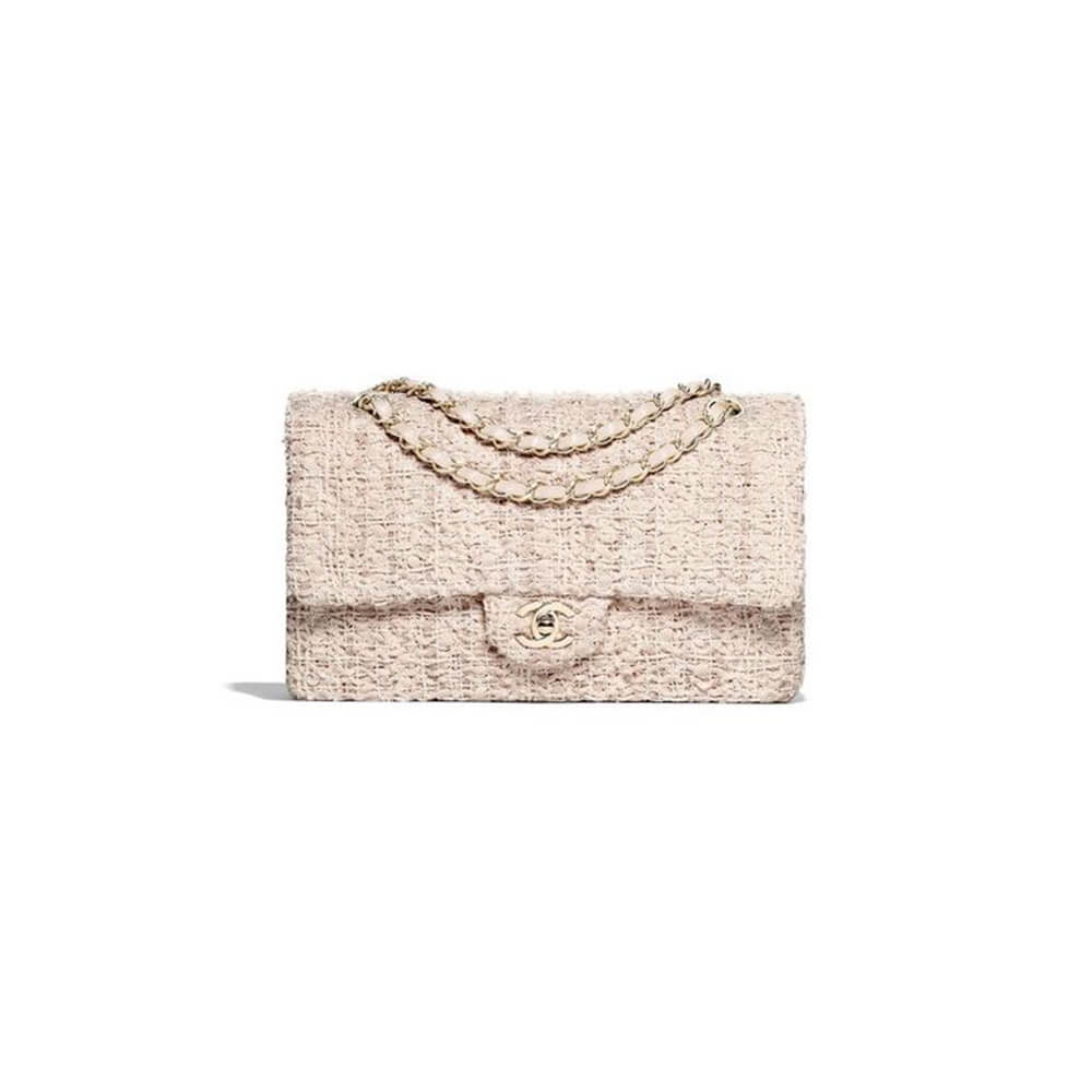 Ch*el tweed medium classic flap bag