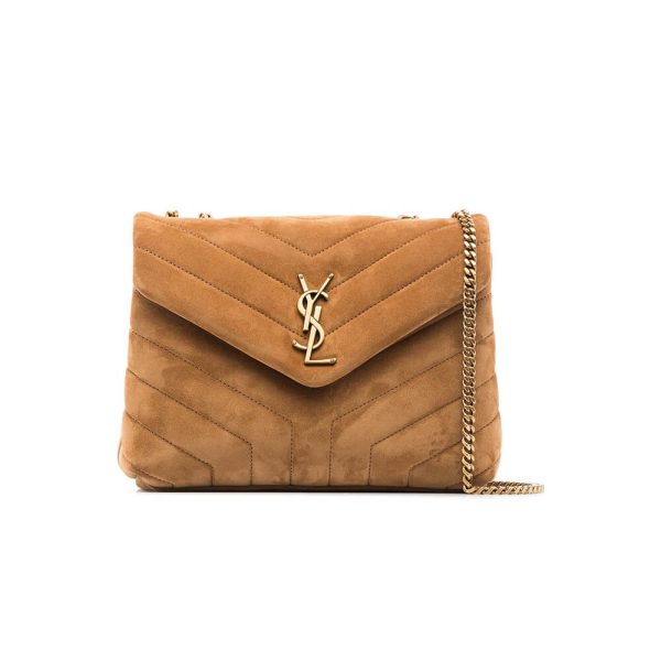 LOULOU SMALL CHAIN BAG IN ??Y?? QUILTED SUEDE