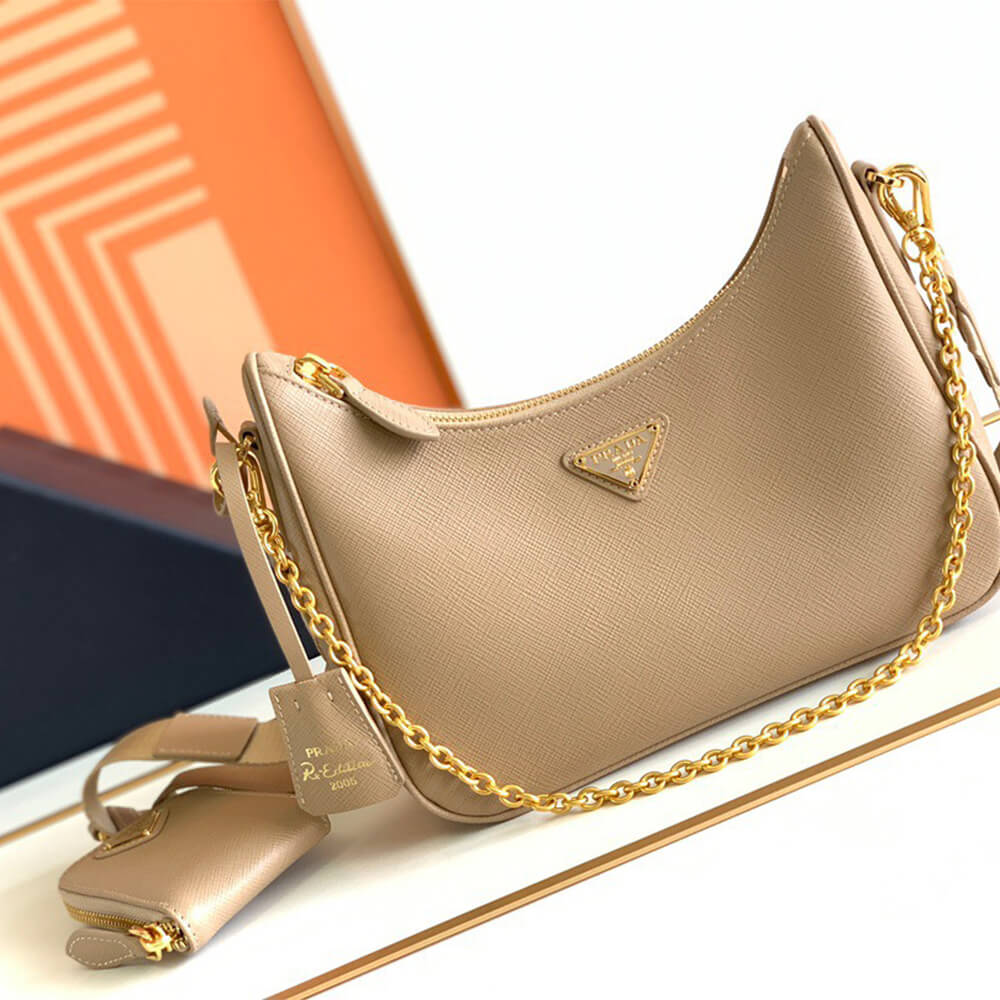 Pra*a re-edition 2005 saffiano leather bag