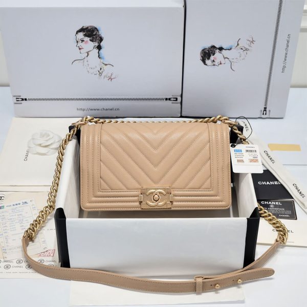 chevron boy Ch*el handbag