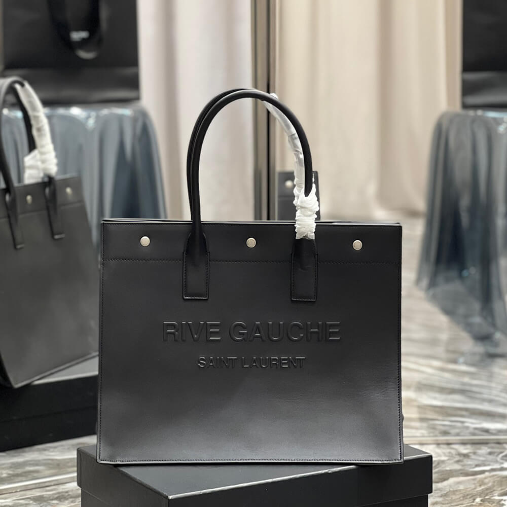 RIVE GAUCHE SMALL TOTE BAG IN SMOOTH LEATHER