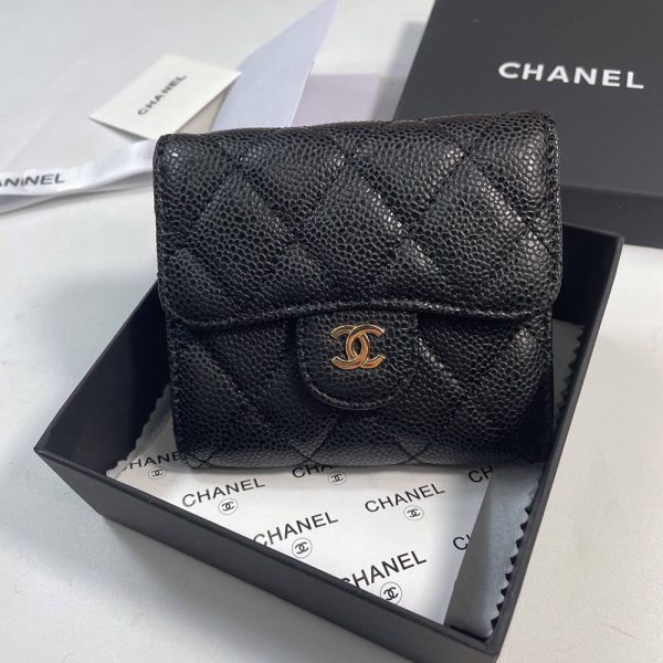 Ch*el flap compact wallet