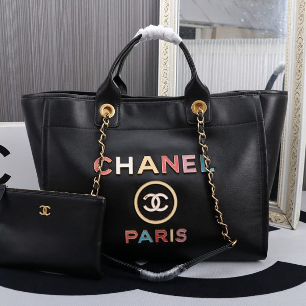 Ch*el large deauville tote
