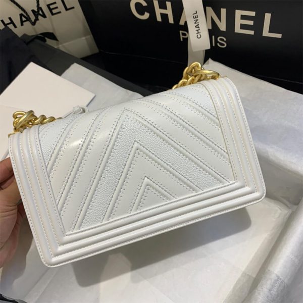 chevron boy Ch*el handbag