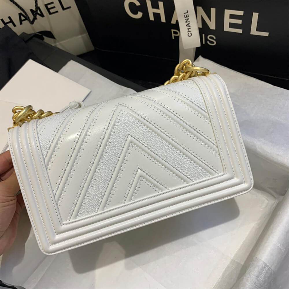 chevron boy Ch*el handbag