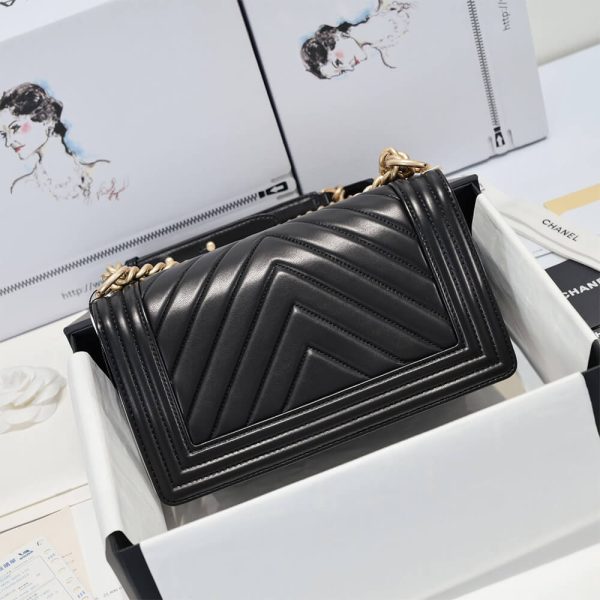 chevron boy Ch*el handbag