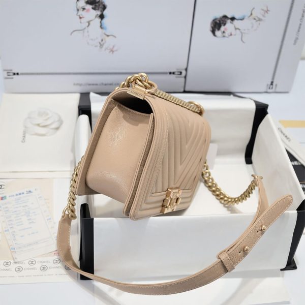 chevron boy Ch*el handbag