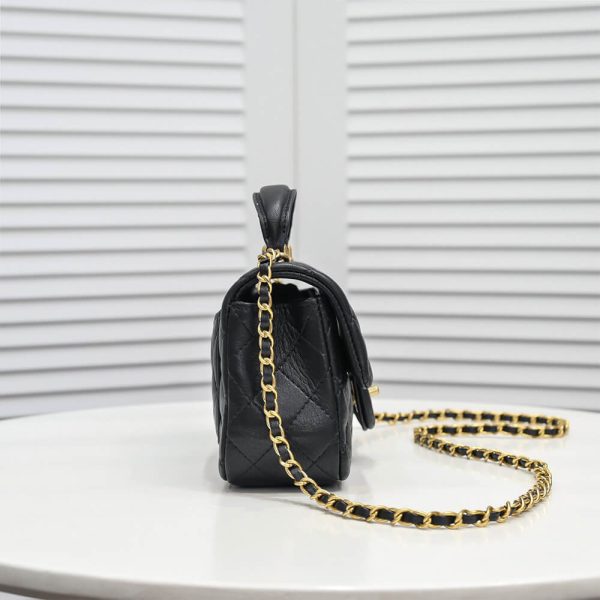 Ch*el mini flap with top handle