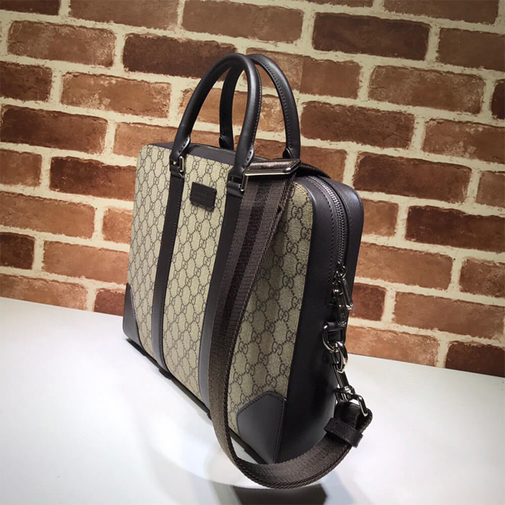 G*u*i gg beige briefcase