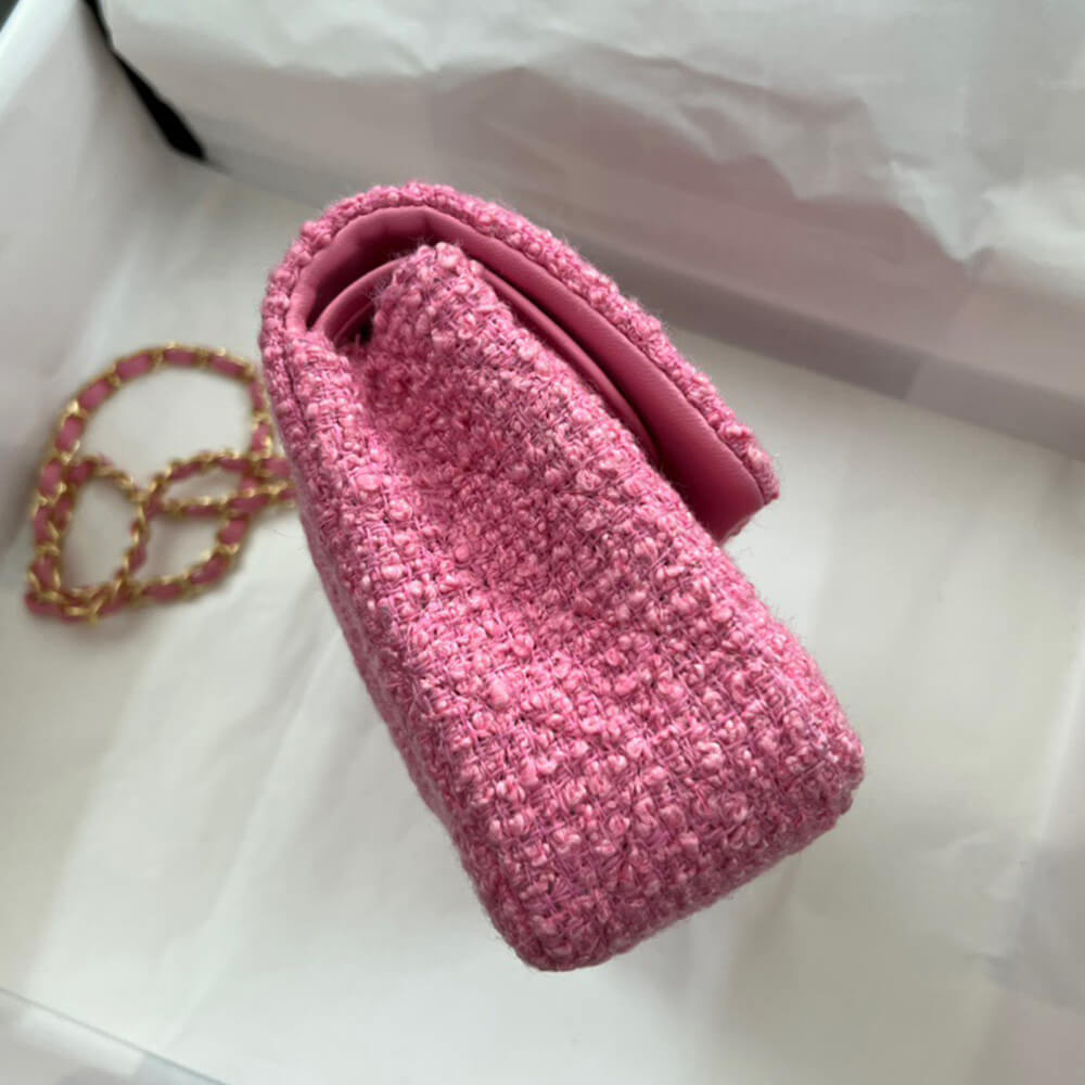 Ch*el tweed medium classic flap bag