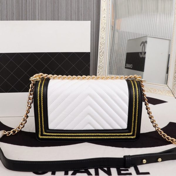 chevron boy Ch*el handbag