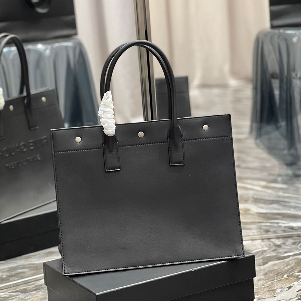RIVE GAUCHE SMALL TOTE BAG IN SMOOTH LEATHER