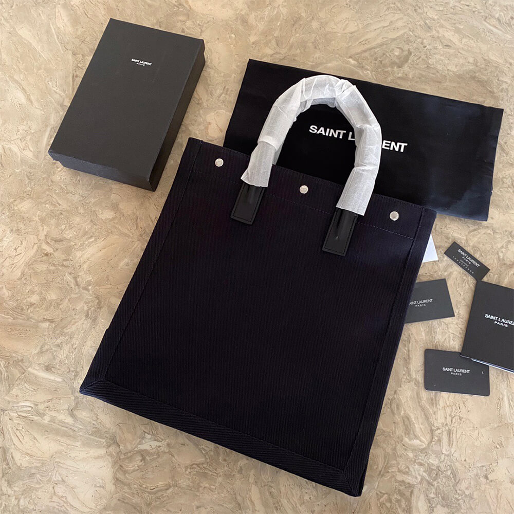 rive gauche N0*H/south tote bag in printed canvas and leather