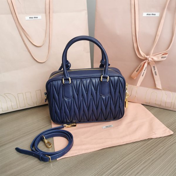 Matelasse nappa leather top-handle bag