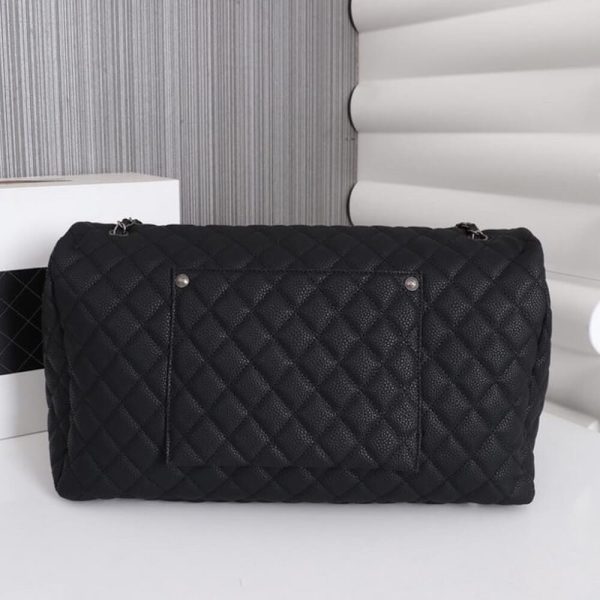 Ch*el travel flap bag black