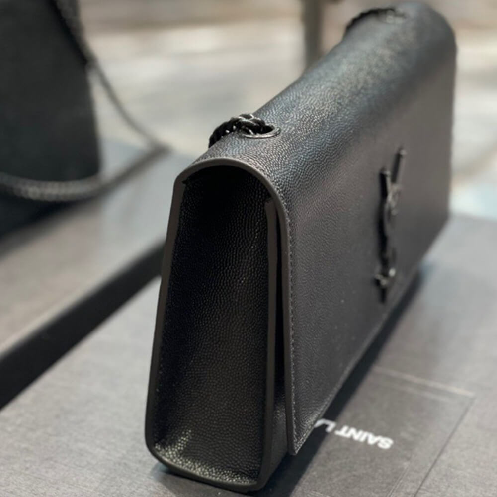 KATE MEDIUM CHAIN BAG IN GRAIN DE POUDRE EMBOSSED LEATHER