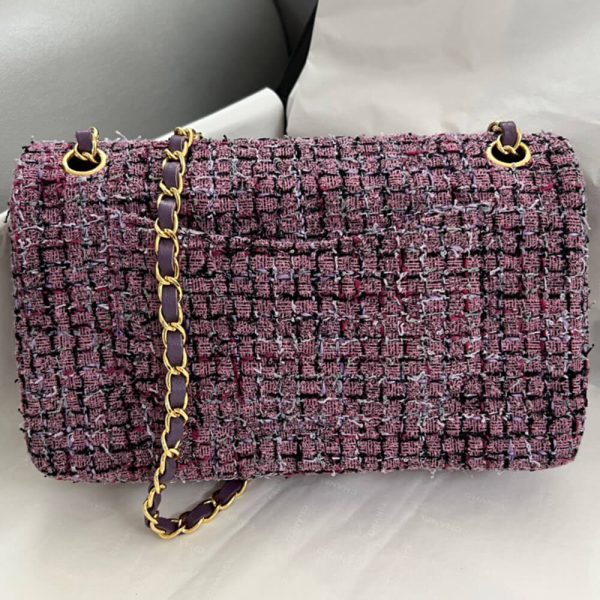 Ch*el tweed medium classic flap bag