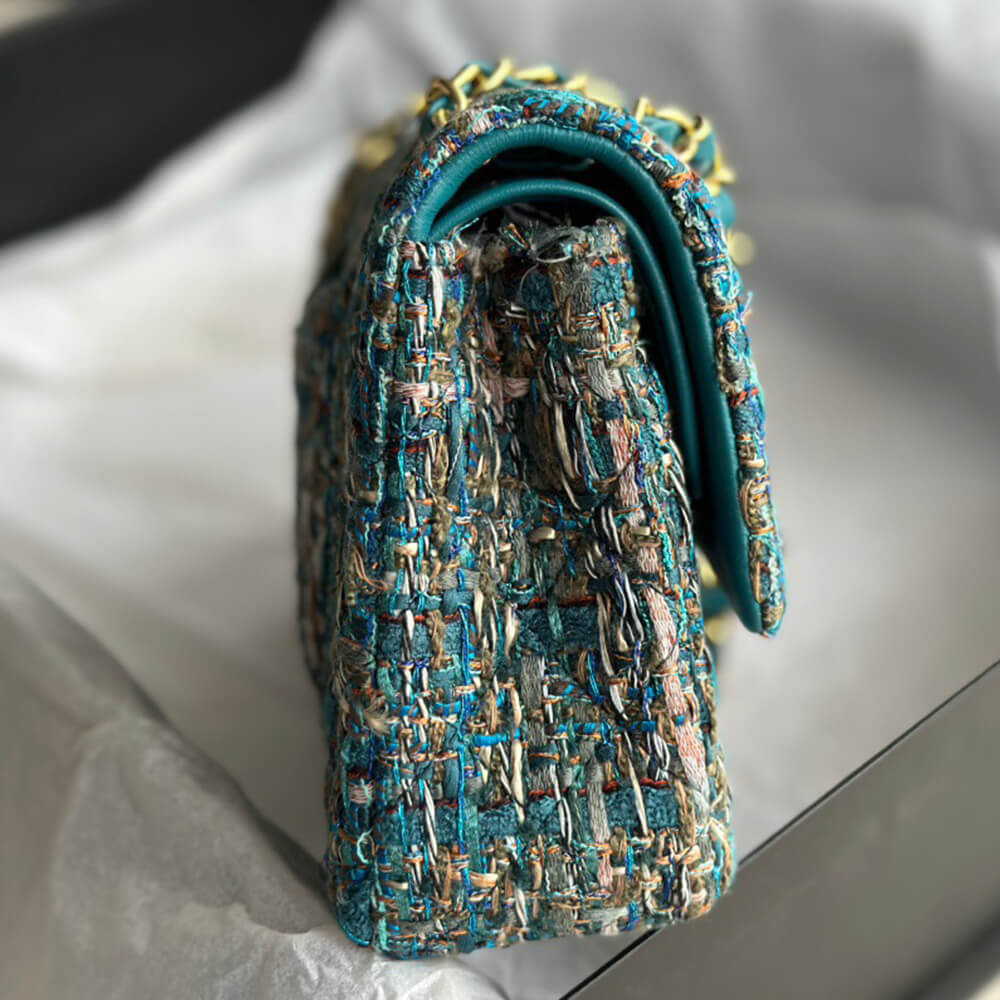 Ch*el tweed medium classic flap bag