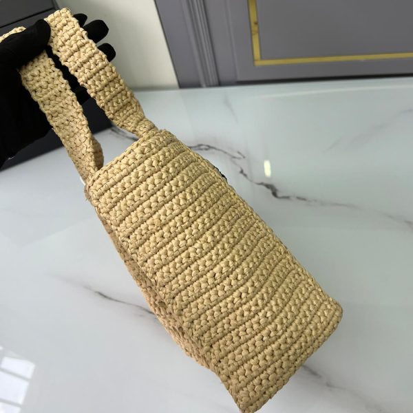 Pra*a raffia mini tote bag