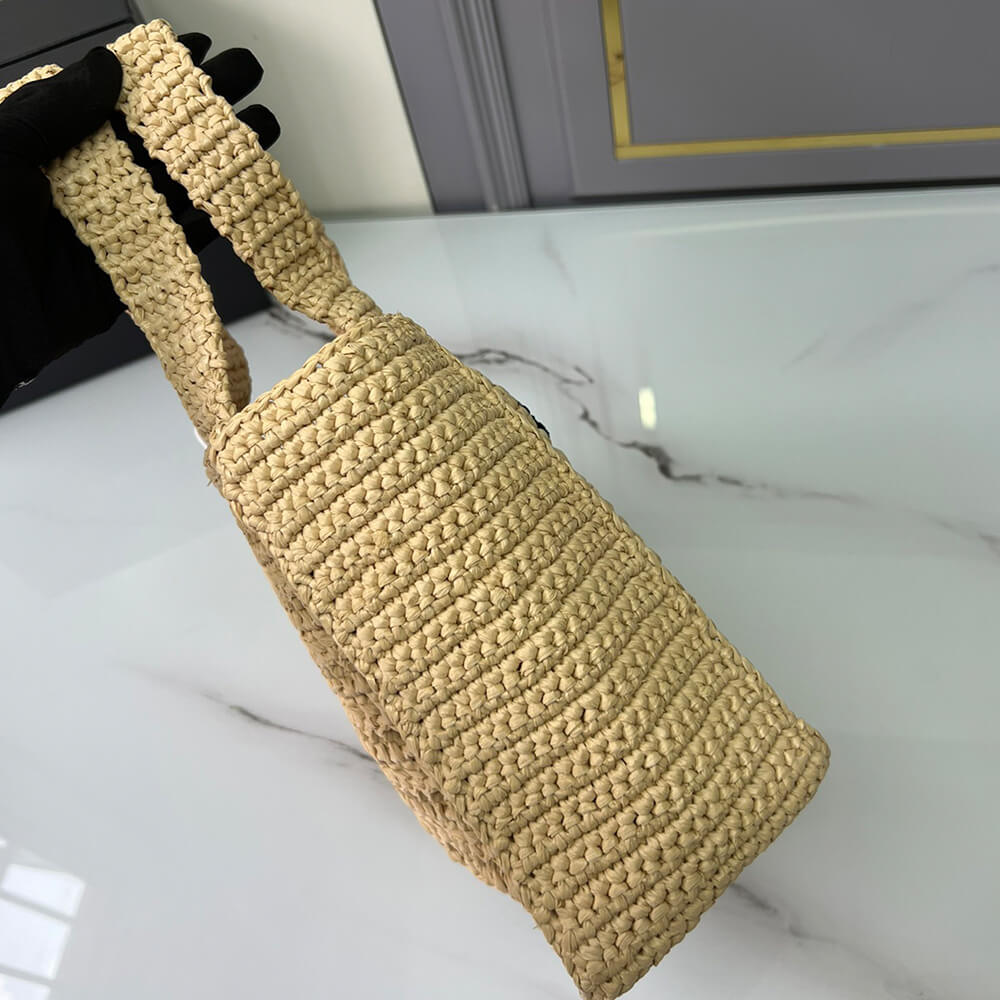 Pra*a raffia mini tote bag