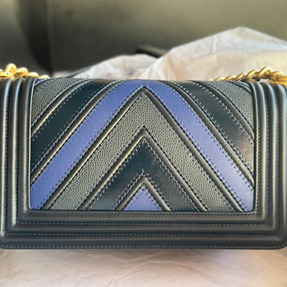 chevron boy Ch*el handbag