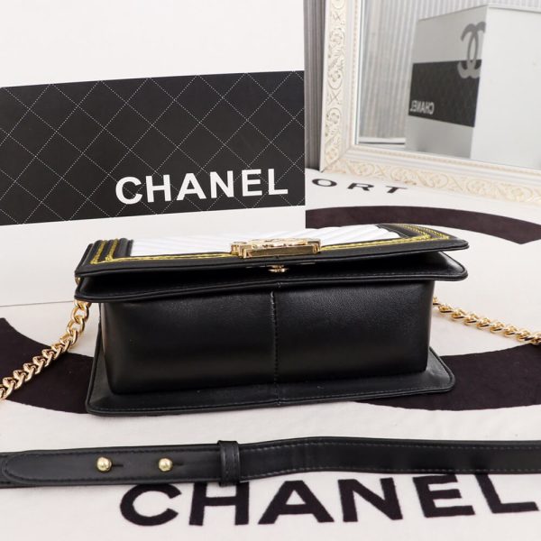 chevron boy Ch*el handbag