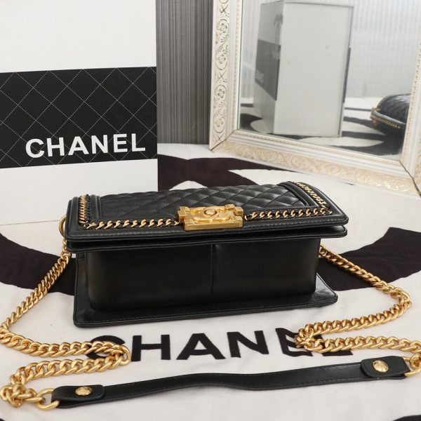 Ch*el top handle boy handbag