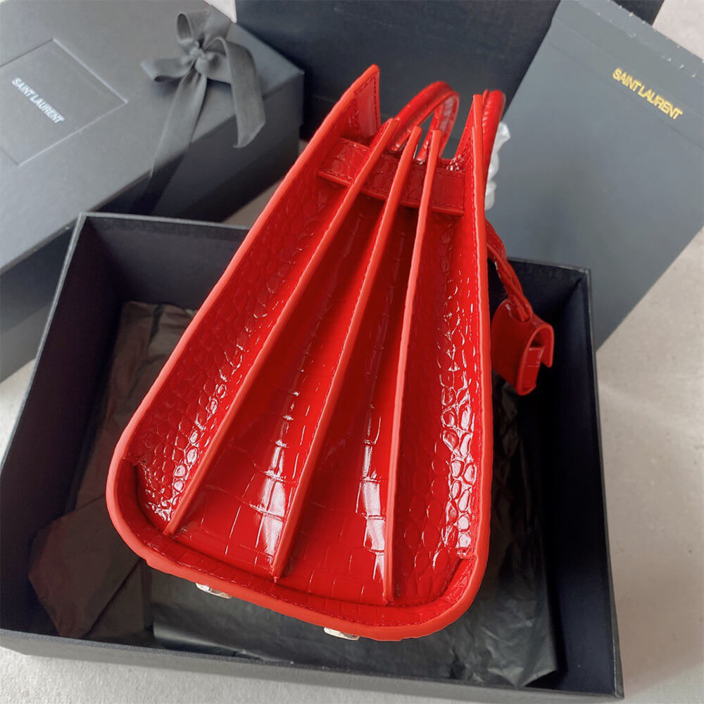 YSL SAC DE JOUR BABY IN CROCODILE-EMBOSSED