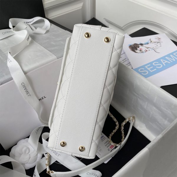 Ch*el coco handle bag small