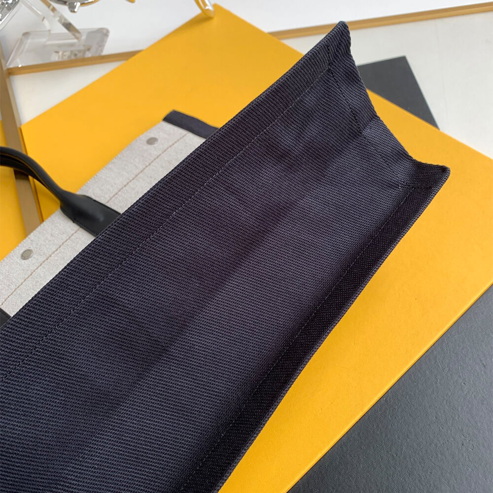 RIVE GAUCHE LARGE TOTE BAG IN PRINTED CANVAS AND LEATHER