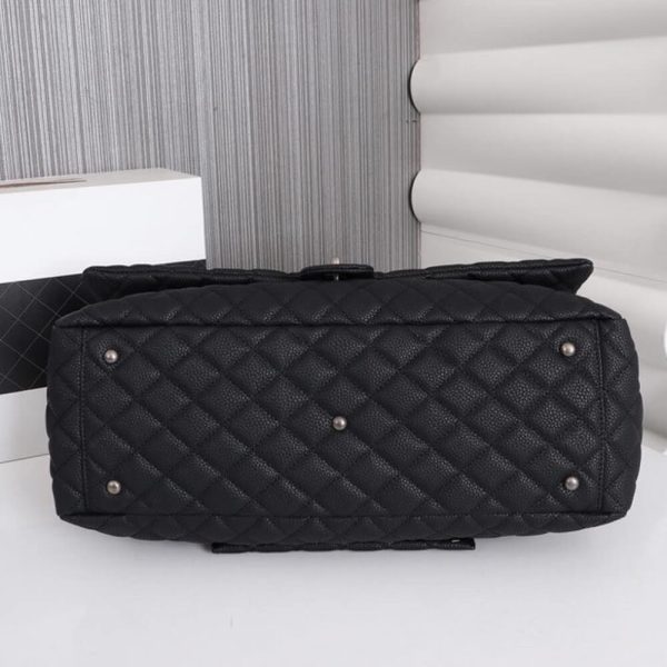 Ch*el travel flap bag black