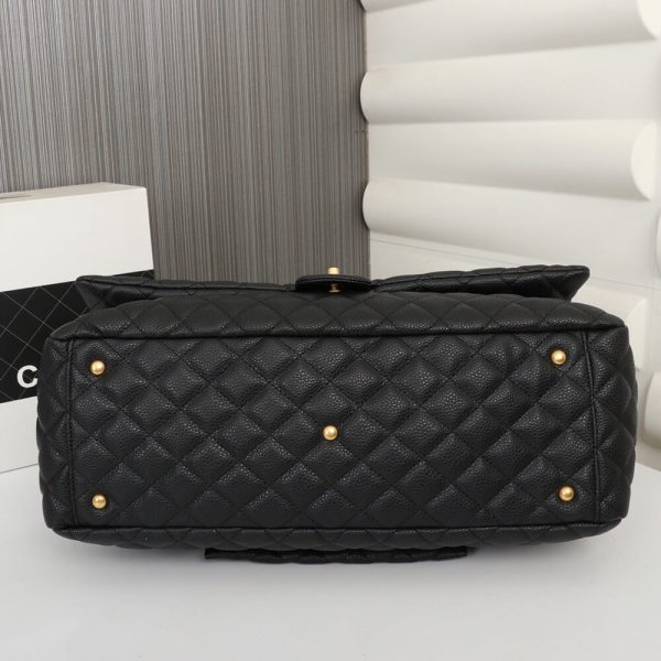 Ch*el travel flap bag black