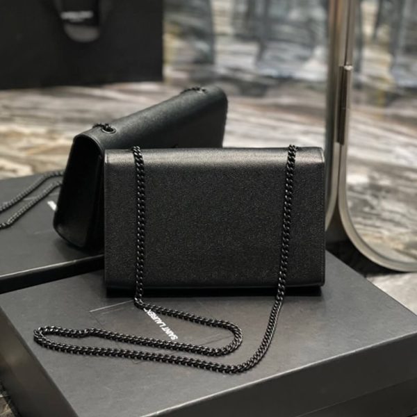 KATE MEDIUM CHAIN BAG IN GRAIN DE POUDRE EMBOSSED LEATHER