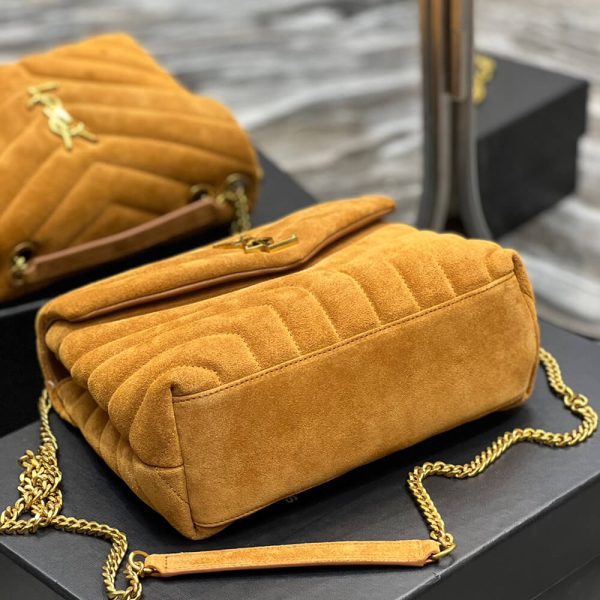 LOULOU SMALL CHAIN BAG IN ??Y?? QUILTED SUEDE