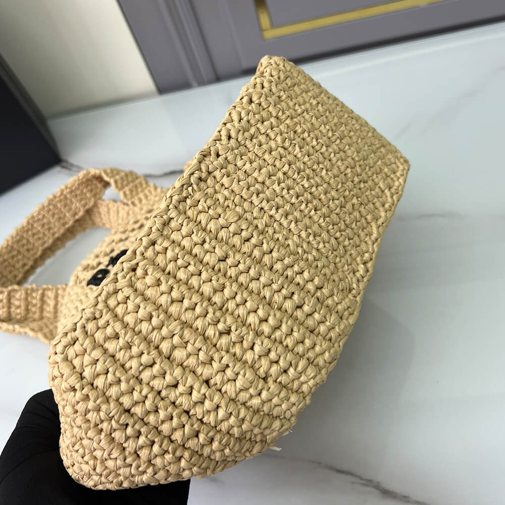 Pra*a raffia mini tote bag