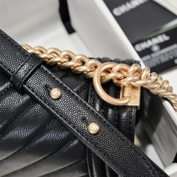 chevron caviar boy Ch*el handbag