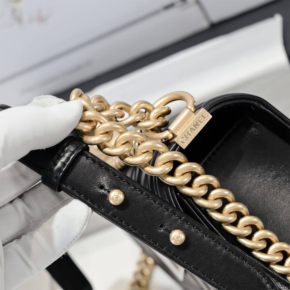 chevron boy Ch*el handbag