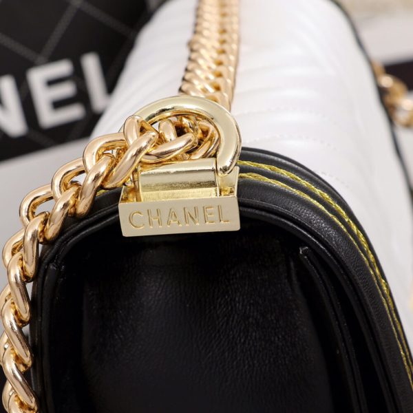 chevron boy Ch*el handbag