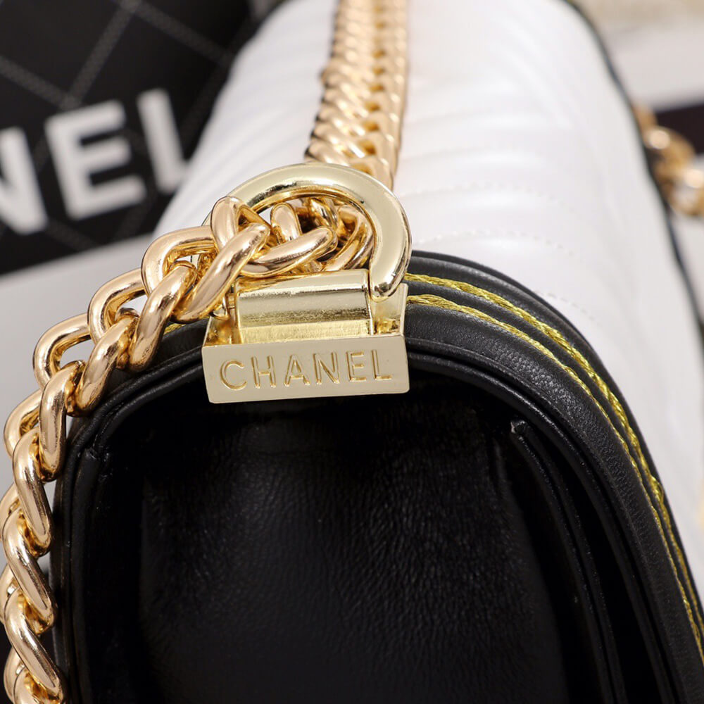 chevron boy Ch*el handbag