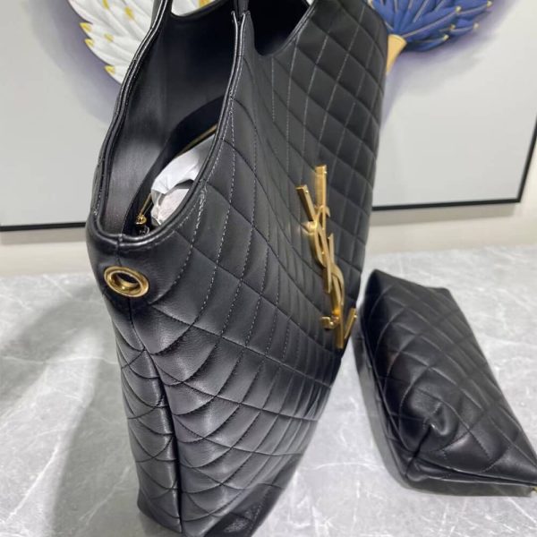 YSL ICARE MAXI SHOPPING BAG IN QUILTED LAMBSKIN