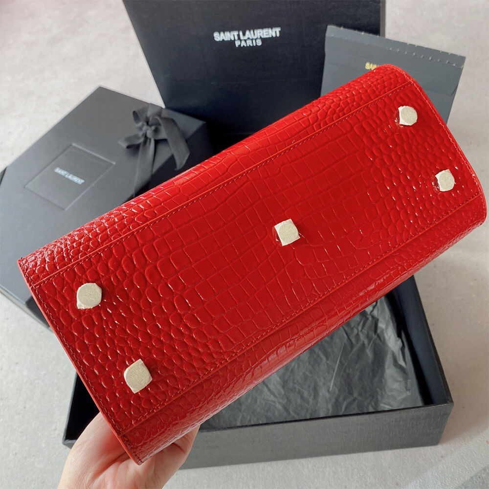 YSL SAC DE JOUR BABY IN CROCODILE-EMBOSSED